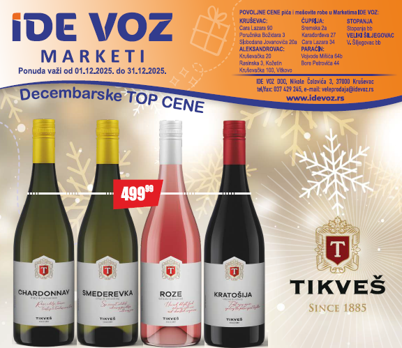 TOP cene u Marketima IDE VOZ