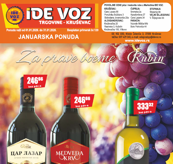 VELEPRODAJNI katalog IDE VOZ