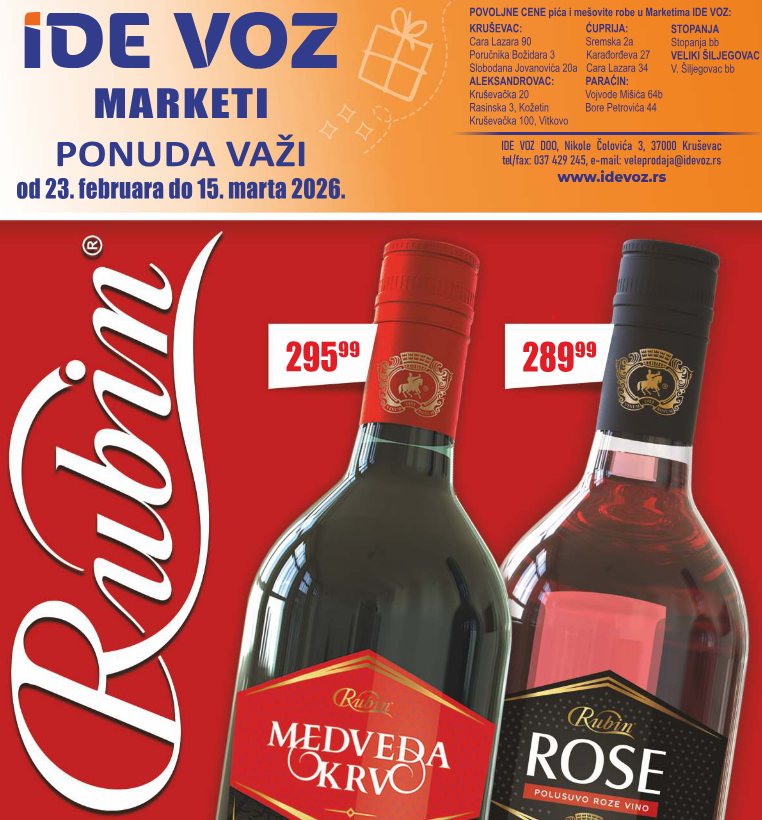 TOP cene u Marketima IDE VOZ