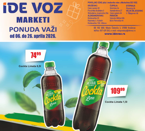 TOP cene u Marketima IDE VOZ