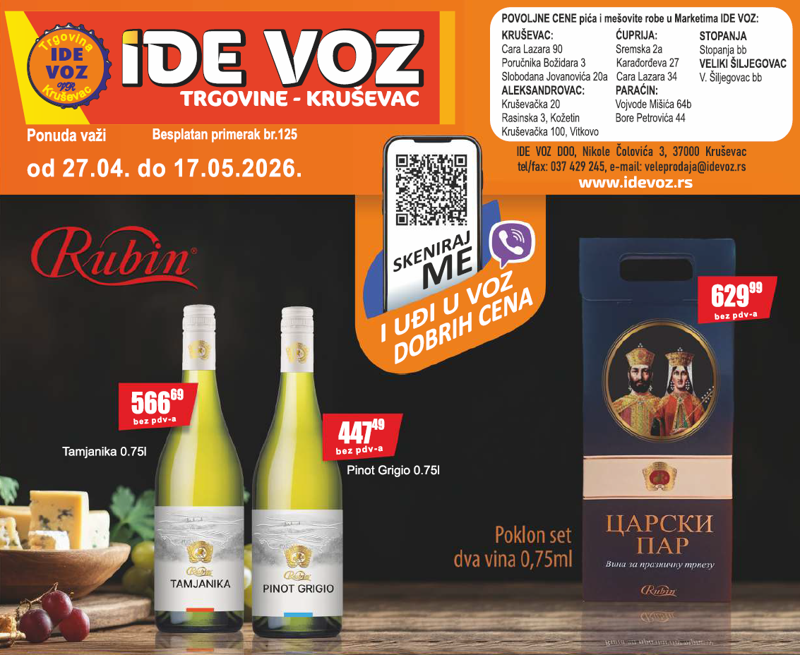 VELEPRODAJNI katalog IDE VOZ
