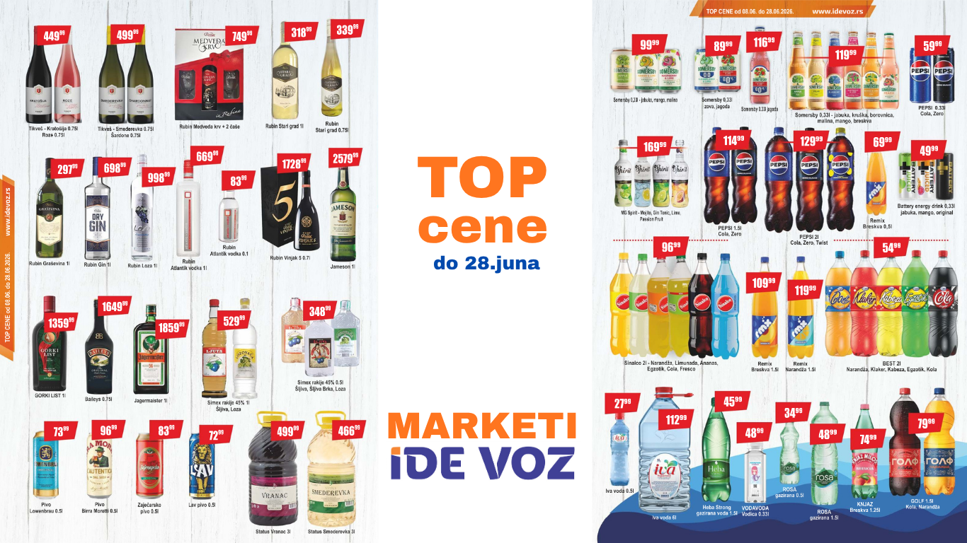 AKTUELNO u Marketima IDE VOZ !!!
