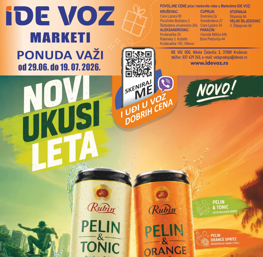 TOP cene u Marketima IDE VOZ