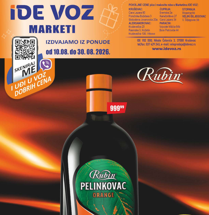 TOP cene u Marketima IDE VOZ