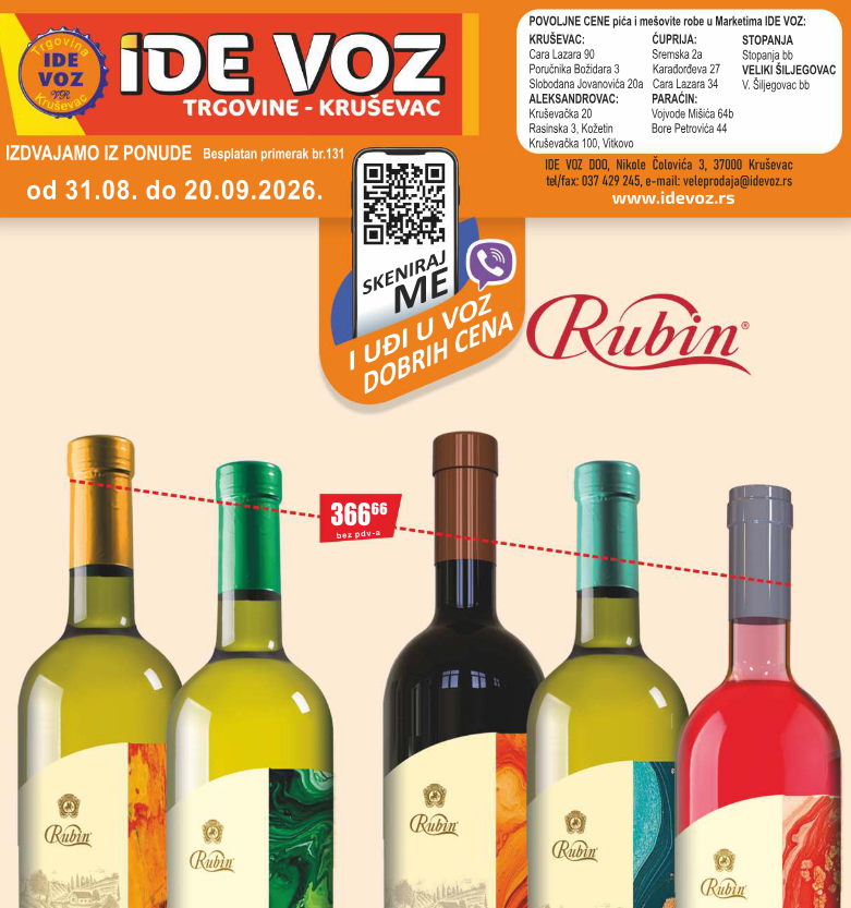 VELEPRODAJNI katalog IDE VOZ