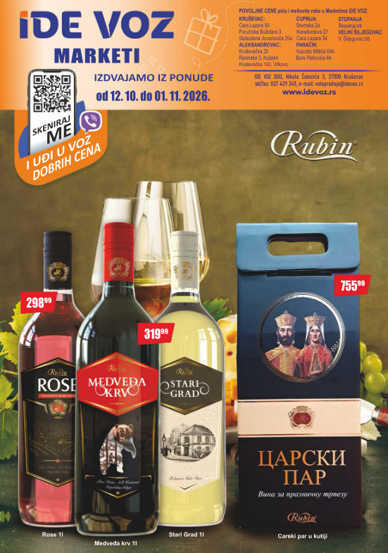 TOP cene u Marketima IDE VOZ